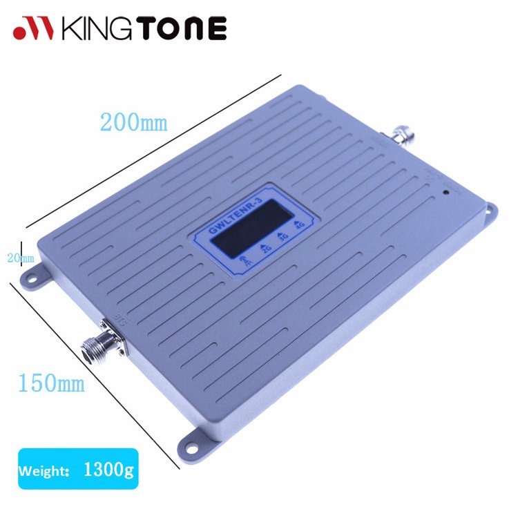 New GWLTENR-3 Grey Mobile Amplifier 3-Bands Repeater 900 1800 2100 GSM DCS WCDMA 2G/3G/4G Cell Phone Signal Booster for Home